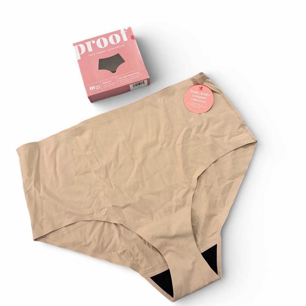 New Proof Leak Proof Underwear Beige The High-Waisted Brief - 3XL